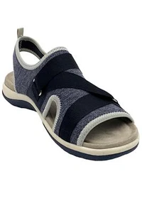 Earth Origins Adjustable Stretch Sport Sandals Saco Navy - Picture 1 of 3