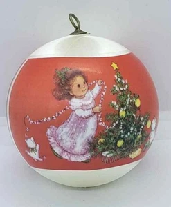 Hallmark Nieta Bola de Satén Árbol de Navidad Adorno 1978 De Colección Sin Caja - Imagen 1 de 7