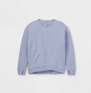 Girls Performance Lightweight Crewneck Sweatshirt - All in Motion, Various Color - Picture 1 of 11