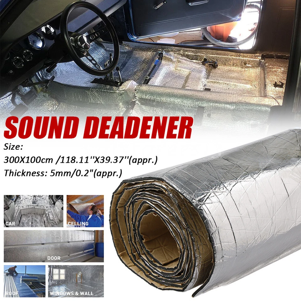 32sqft mousse acoustique voiture auto-adhésif insonorisation isolation300X100cm - Photo 1/4