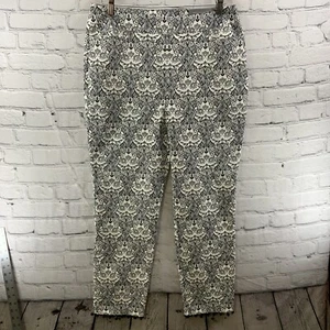 Chicos Slacks Womens Sz 12R Black White Print NWT Pants - Picture 1 of 10