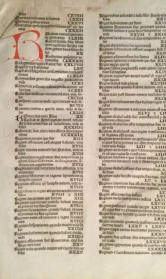 Original index leaf "R" Nuremberg Chronicle 1493 Liber chronicarum, Schedel RARE - Image 1 of 2