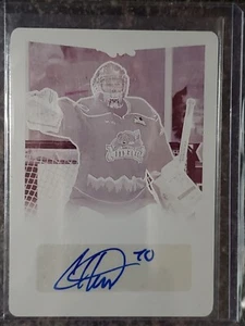 2015-16 Leaf Metal CARTER HART MAGENTA Printing Plate AUTO! #BA-CH1 1/1 WOW! - Picture 1 of 2