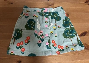 Mini Boden Girls 5/6Y Corduroy Spring Floral Bunny Trees Skirt - Picture 1 of 5