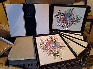 PIMPERNEL SET OF 6 PLACEMATS BIRDS & FLOWERS 6 CORK BACKED TABLE MATS FLORAL