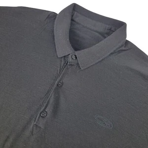 Icebreaker Poloshirt Herren XL schwarz Performance Merinowolle Outdoor Freizeit - Bild 1 von 10