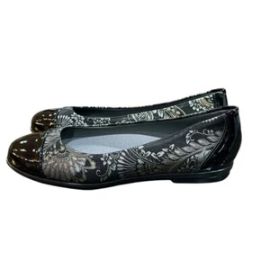 SAS Scenic Ballet Flat Brocade Patent Leather Round Toe Slip On Size 10 N NEW - Picture 1 of 8