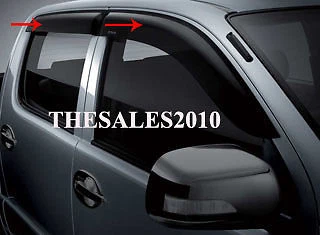 VISERA DE VENTILACIÓN DE VENTANA DE 4 PUERTAS PROTECTORES METEOROLÓGICOS para TOYOTA HILUX VIGO SR5 MK6 2005-2014 Foto 1 de 4