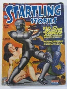 Startling Stories Pulp Vol. 12 #1, Spring 1945  VG-  Classic Bergey Robot Cover! - Picture 1 of 6