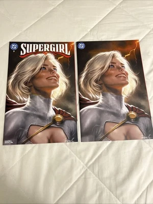 SUPERGIRL #3 PARRILLO 616 Trade Dress & Virgin Variant Set LTD 1000 NM Dc Comics - Image 1 of 2