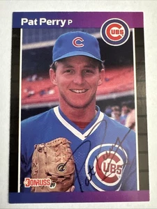 Tarjeta firmada autografiada por Pat Perry 1989 Donruss #404 Chicago Cubs - Imagen 1 de 2