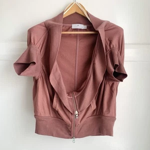 Adidas Stella McCartney Transformation Zip Up Blouson Womens UK 8 10 Dusky Pink - Picture 1 of 11