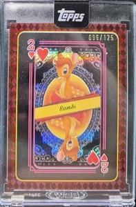 2025 Topps Mint Disney Bambi Encased Two of Hearts Acetate Playing Cards /125 - Picture 1 of 2