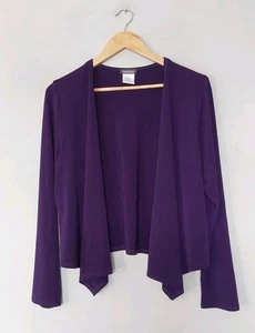 Kim&co Brazil Jersey Long Sleeve Bolero Qvc Medium Chest 40" Length 23" QVC. - Picture 1 of 4