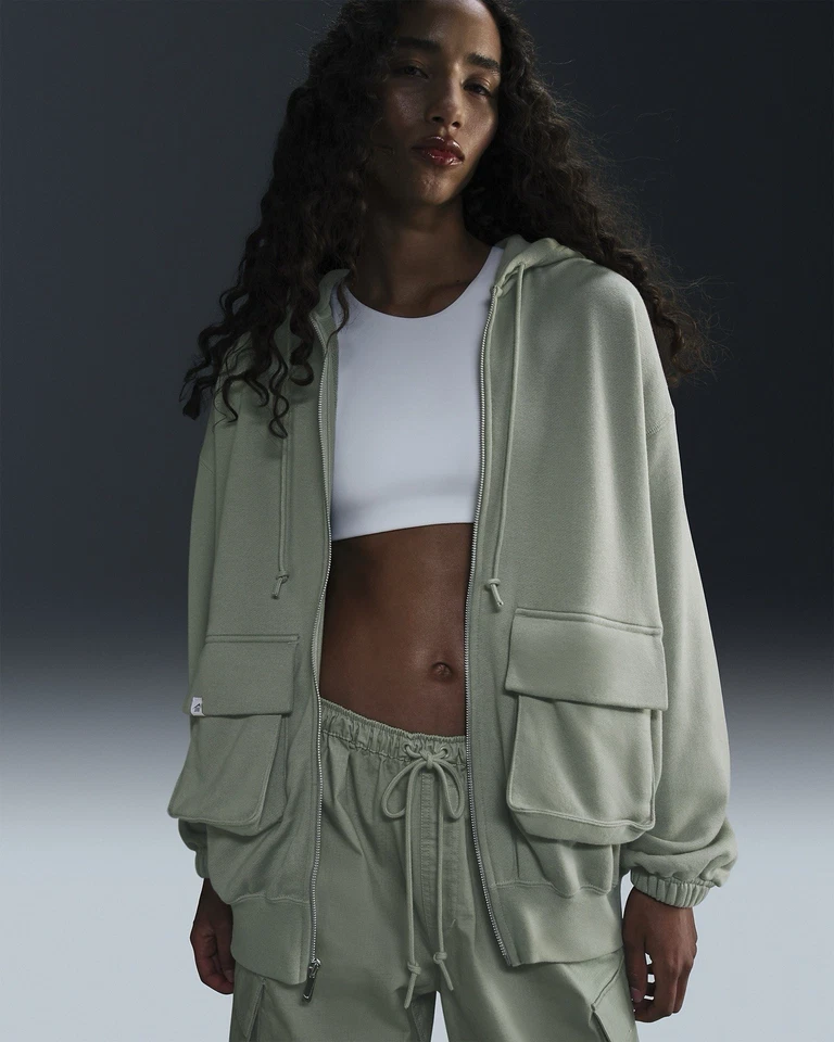 Nike Sportswear Women's Oversized Full-Zip French Terry Hoodie XS FV7515-370