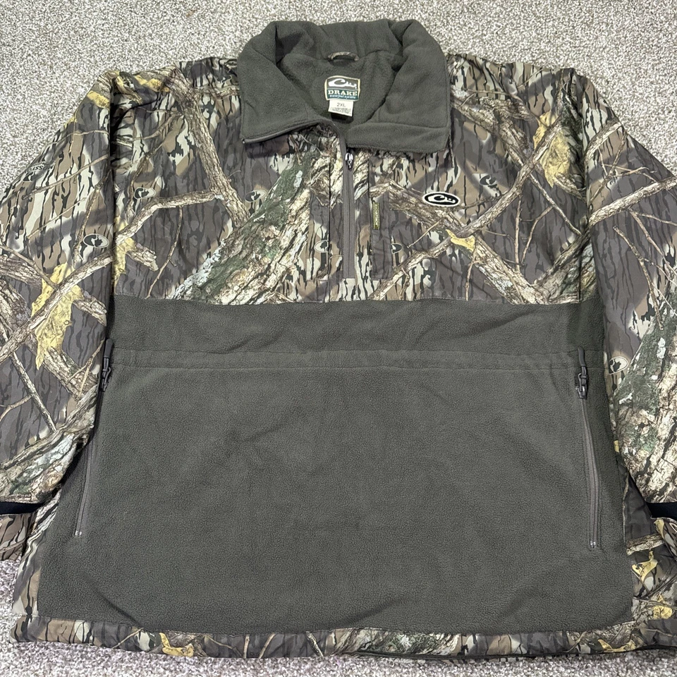 Drake Waterfowl MST Guardian Eqwader Flex Fleece 1/4 Zip jacket Mossy Oak Shadow - Image 1 of 4