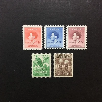 BroadviewStamps Papúa y Nueva Guinea #119-23 MNH_MH F-VF Foto 1 de 2