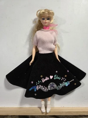 BARBIE Loves ELVIS PRESLEY DOLL  Fashion VINTAGE 60's Face Poodle Skirt EUC C163 - Image 1 of 4