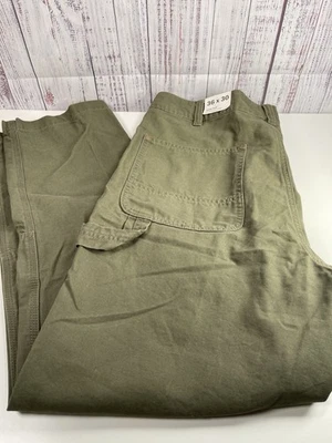 Pantalones utilitarios de diseño alpino para hombre 36 X 30 verde oliva 100 % algodón orgánico relajado Foto 1 de 4
