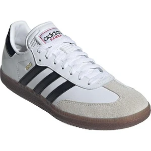 NWT adidas Unisex Samba Indoor Sneaker, White/Black/Vivid Red, 8 US Men - Imagen 1 de 8