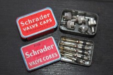 1940s 50s  Antique Tire valve caps & Cores Vintage Chevy Ford Hot Rod gm harley