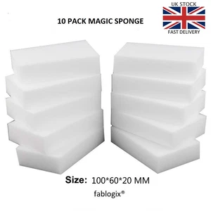 Magic cleaning sponge eraser x 10 Melamine Foam Stain Dirt Remover fablogix® - Picture 1 of 8