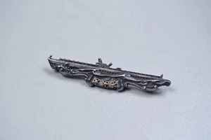 WWII U.S. SUBMARINE COMBAT PATROL BADGE w/3 STARS BY N.S. MEYER - STERLING - Picture 1 of 8