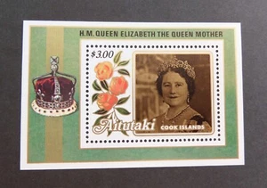 Aitutaki 1985 Queen Mother's 85th Birthday MS miniature MNH UM unmounted mint - Bild 1 von 1