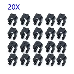 20 pz clip supporto canna da pesca gomma nera - Foto 1 di 21