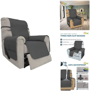Machine Washable Non-Slip Recliner Couch Cover - Stylish Faux Suede Design - Picture 1 of 9