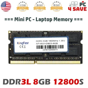 NEW KINGFAST 8GB DDR3L 1600 MHz 2RX8 PC3L-12800S SODIMM 1.35V Laptop Memory DDR3 - Picture 1 of 2
