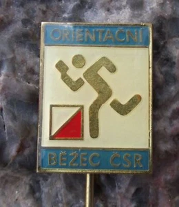 Vintage Czechoslovakia Orienteering Orientacion CSR Sports Map Running Pin Badge - Picture 1 of 3