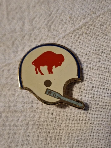 1970's Buffalo Bills Helmet Single Bar Face Mask Pin Vintage Cover