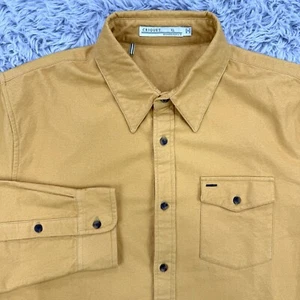 Criquet Shirt Men’s XL Colonel Mustard NWOT The J.R. Chamois Cloth Button Up - Picture 1 of 11