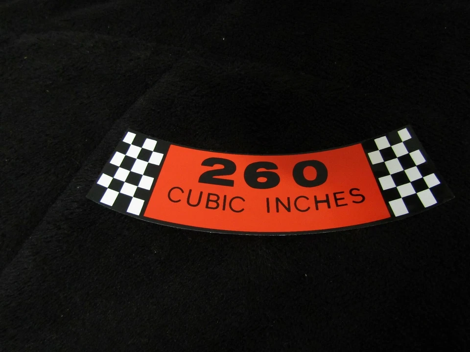 1963 1964 1965 FORD FAIRLANE FALCON MUSTANG COMET METEOR 260 AIR CLEANER DECAL B - Image 1 of 1