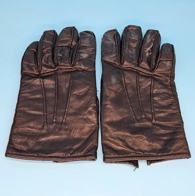 Guantes de cuero de vaca vintage Sears forrados para hombre talla L negros para conducir invierno Foto 1 de 4