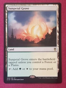 Magic The Gathering COMMANDER 2016 C16 SUNPETAL GROVE land card MTG - Picture 1 of 2