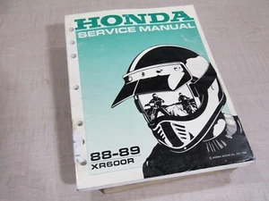 GENUINE OEM 1988 1989 HONDA XR600R SHOP SERVICE MANUAL - Picture 1 of 5