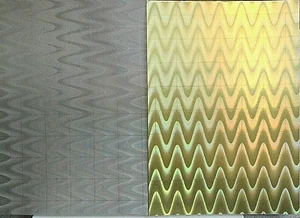 10 Hojas Ondas Holográficas A4 Tarjeta en relieve 340gsm Plata u Oro NUEVO - Imagen 1 de 3