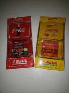 Lip Smacker Coca-Cola and Starburst Lot of 2 lip balm set with Tin Container - Picture 1 of 3