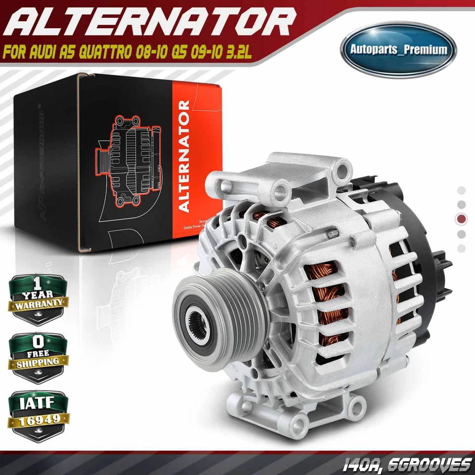 Alternador Nuevo para Audi A5 Quattro 2008-2010 Q5 2009-2010 V6 3.2L 140 A/12 V CW  Foto 1 de 4