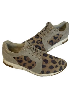 Paul Green Leopard, Beige, Brown & Metallic Lace Up Sneakers Size US 8 UK 5.5 - Picture 1 of 11