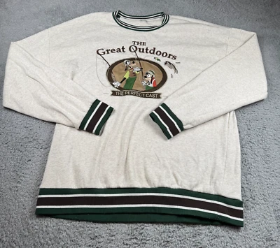 Sudadera De Colección Y2K Disney Para Hombres Grande The Great Outdoors Perfect Cast Goofy Foto 1 de 4