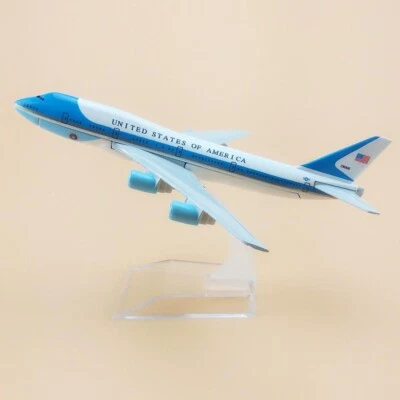 1:400 Alloy Diecast Airplane Model Collection Gift 16cm Boeing 747 Air Force One - Image 1 of 4