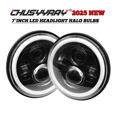 Faros LED redondos de 7\'\' punto halo haz alto/bajo para Mini Austin Rover clásico Foto 1 de 4