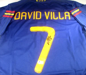 David Villa / Autographed Team Spain 2010 World Cup Adidas Soccer Jersey / BAS - Picture 1 of 9
