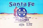 Vintage Santa Fe Brand Peaches Fruit Crate Label Art Print
