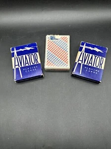 Set Of 3 Vintage Playing Cards 2 Aviator and 1 American Airlines Complete - Picture 1 of 7