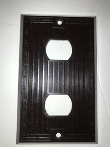 Vintage Wandteller gerippt braun 1 Gang 2 Loch Deko (Despard Design Typ) #C - Bild 1 von 5