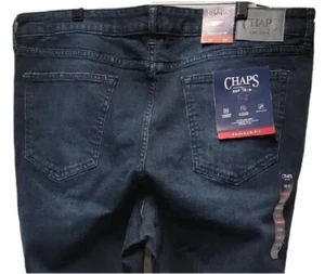NWT Men CHAPS JEANS 38 X 30 Empire Wash BLUE Freedom Stretch STRAIGHT LEG $65 - Picture 1 of 4